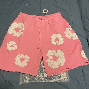Pink denim tears shorts